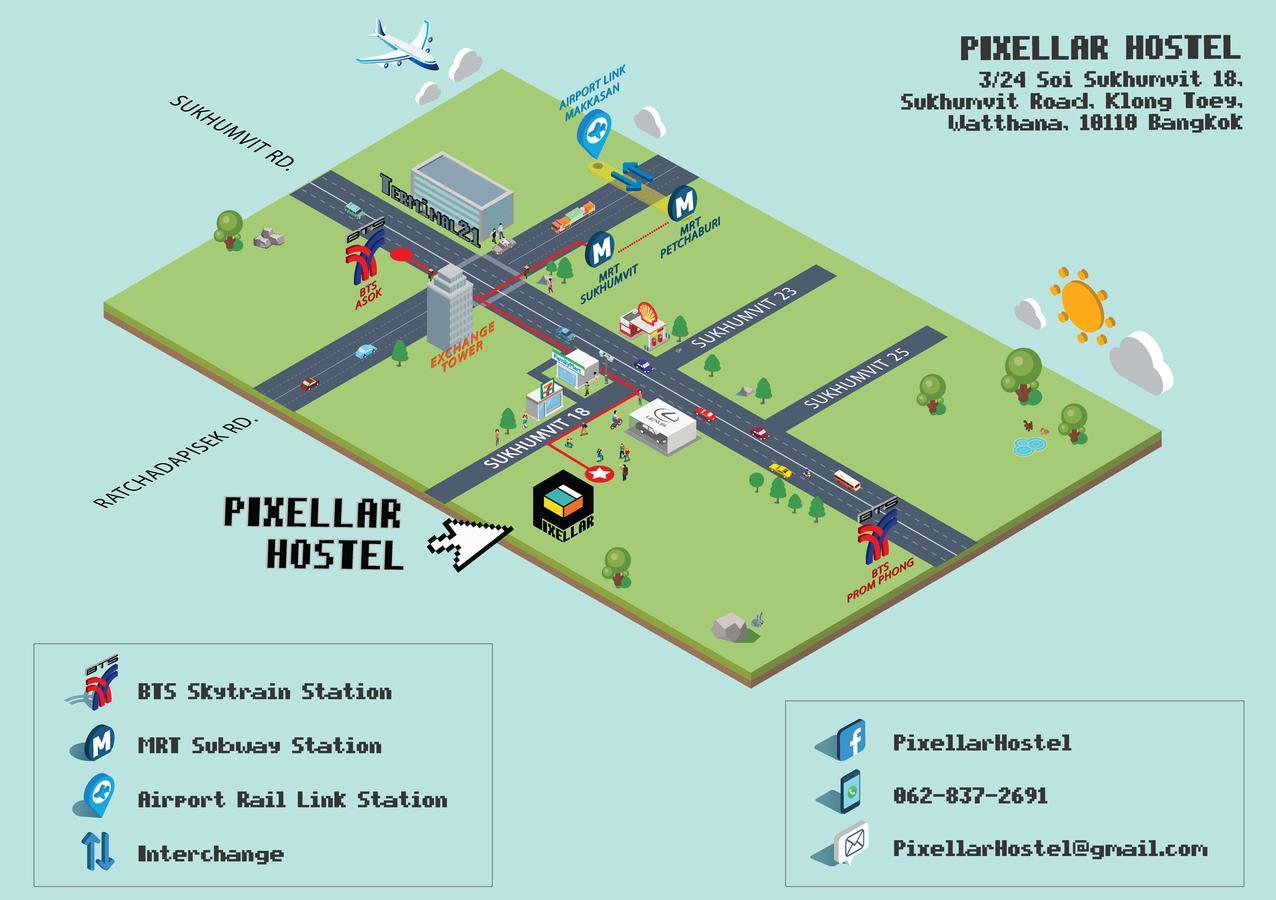 Pixellar Hostel Bangkok Esterno foto